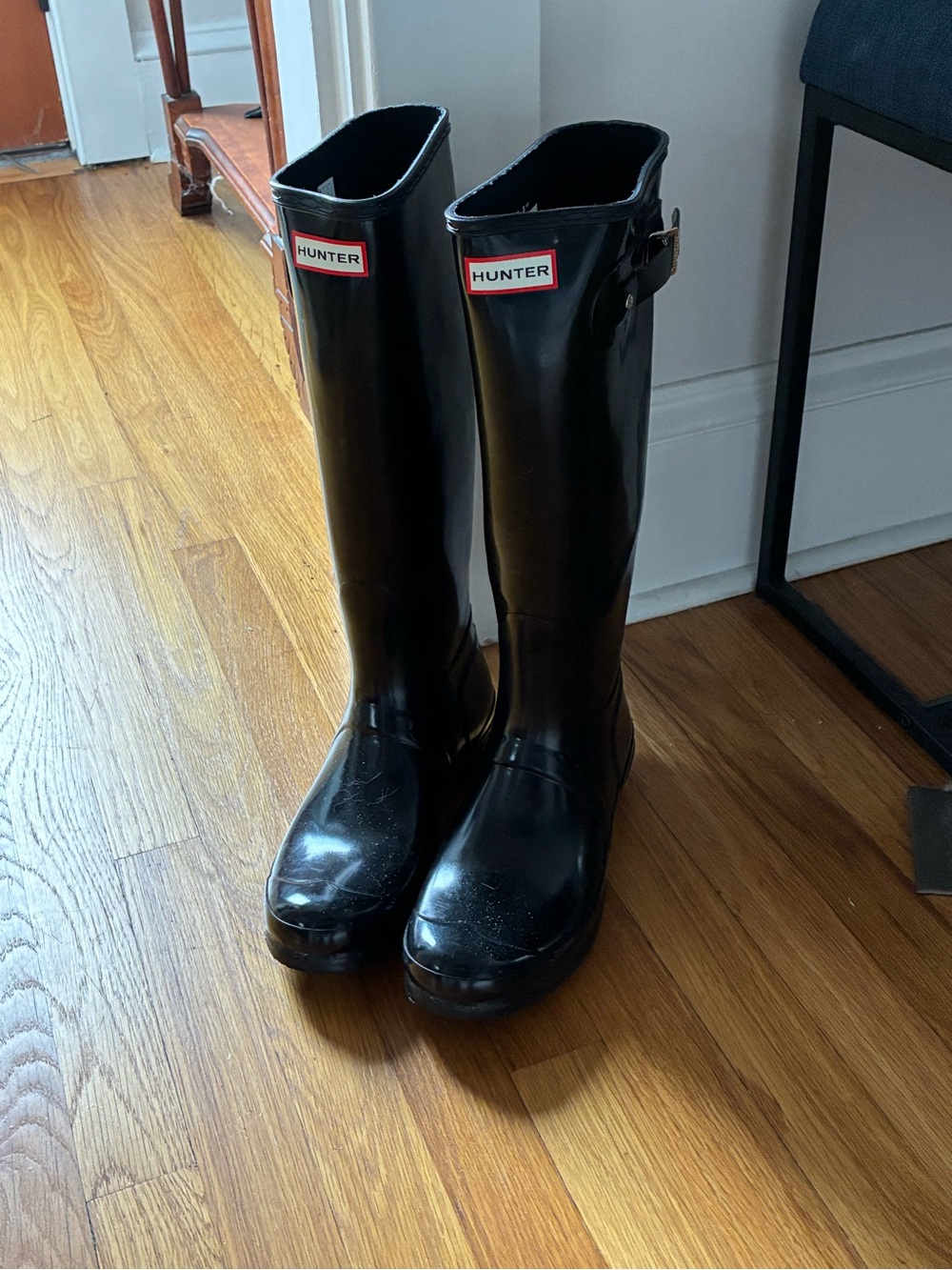 Hunter Tall Gloss Black Women's Rain Boots